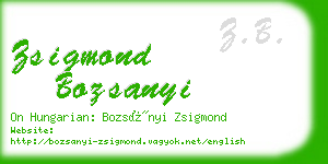 zsigmond bozsanyi business card